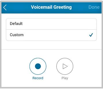 RingCentral Mobile App Guide Call Queue Handling After Hours 82 To Record a Custom Group Voicemail Greeting 1. Tap Custom and then tap Record.