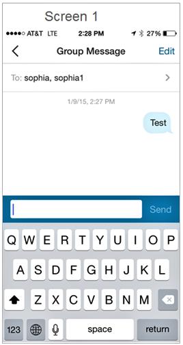 RingCentral Mobile App Guide Improved Group Messaging for ios 86 Improved Group Messaging for ios For ios devices, the Group Message function has been improved. Now, when you type a group name (ex.