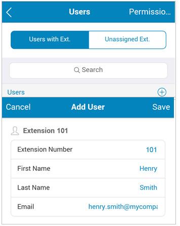 RingCentral Mobile App Guide The Administrator Express Setup 94 Tap your photo > Phone System > Users to add your first user. Tap the plus sign to open the Add User screen.