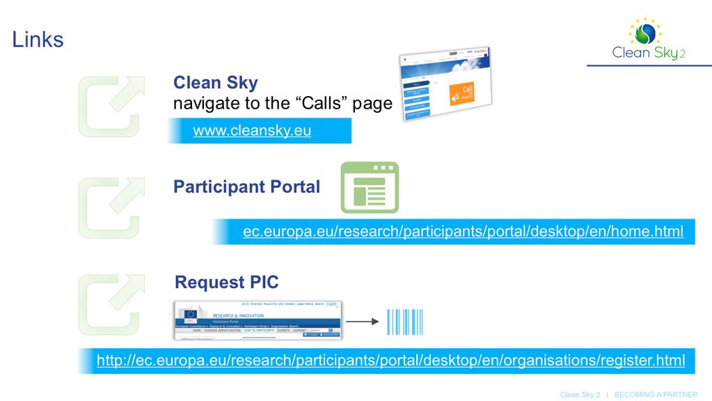 The easiest way to keep up to date on Clean Sky s calls is through the Clean Sky website.