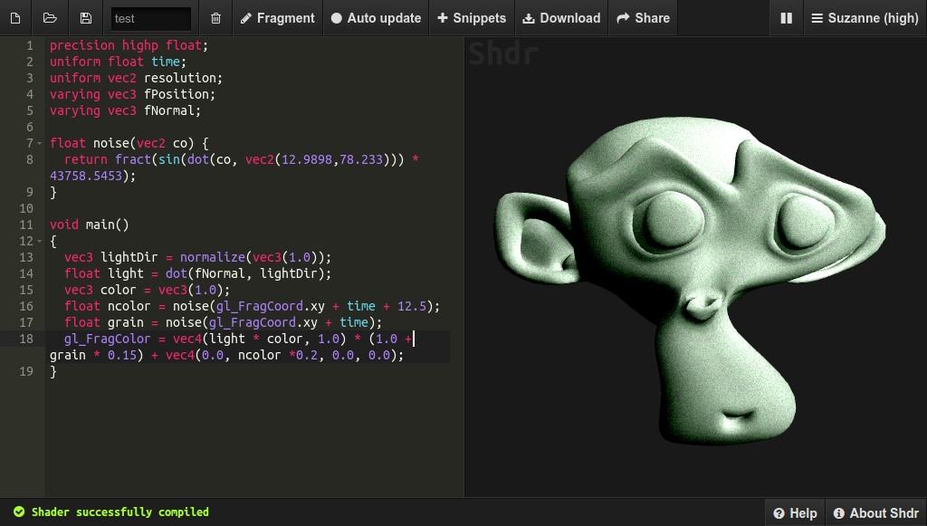Accessible Shader Development with WebGL Web-based tools Start experimenting