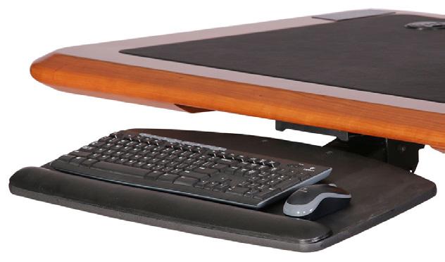 (The tray replaces charging capability) the desk
