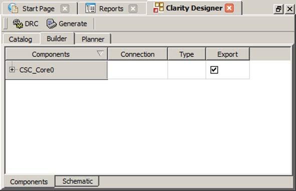 IP Core Generation 5. The Clarity Designer Builder tab, shown in Figure 4-8,