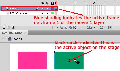 11. Right click on frame 20 in the movie1 layer and select Insert Blank Keyframe: Note: (i) Keyframes mark the start and end points of a transition in Flash.