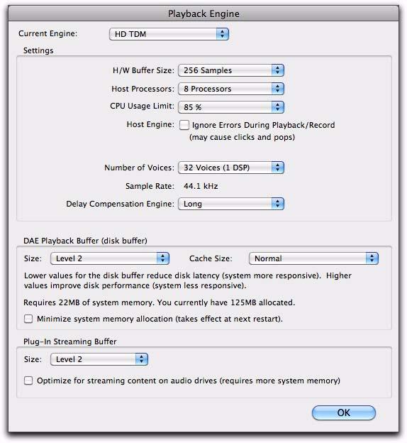 New Pro Tools System Settings New Playback Engine Settings Pro Tools lets you adjust the performance of your system by changing system settings that affect its capacity for processing, playback, and