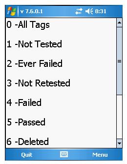 11 The Passed Inspection will show you a list of components that have a passing reading. Deleted will show you all components that you have changed the status from active to inactive.