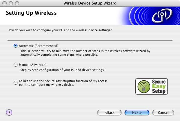 7 Choose Wireless Setup and Driver