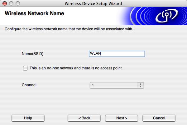 Wireless installation for Macintosh If your target Ad-hoc network does not appear on the list, you can manually add it by clicking the Add button.