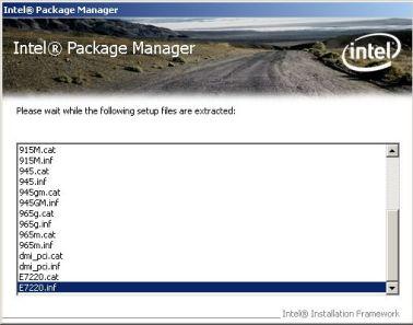 Figure 7-5: Intel Package Manager Step 13: The Intel