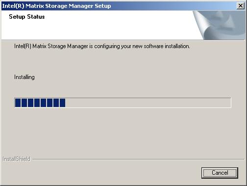 Step 6: Figure 7-39 shows the Matrix Storage Manager software configuring the