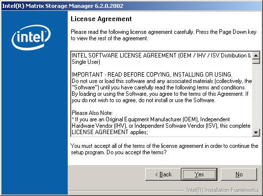 (Figure 7-42). Figure 7-42: Matrix Storage Manager License Agreement Step 10: Read the license agreement.