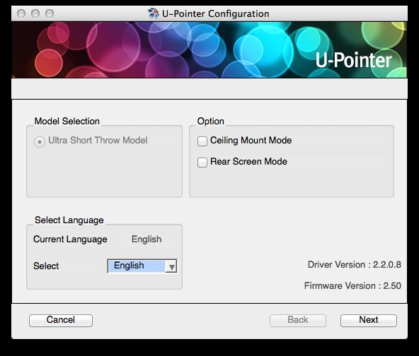 Configuration Setting 1 3 2 4 The U-Pointer Configuration To use the U-Pointer, the proper setting of the U-Pointer configuration is necessary.