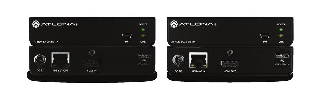 AT-HDR-EX-70-2PS The Atlona AT-HDR-EX-70-2PS is an HDBaseT transmitter/receiver kit for high dynamic range (HDR) formats. The kit is HDCP 2.