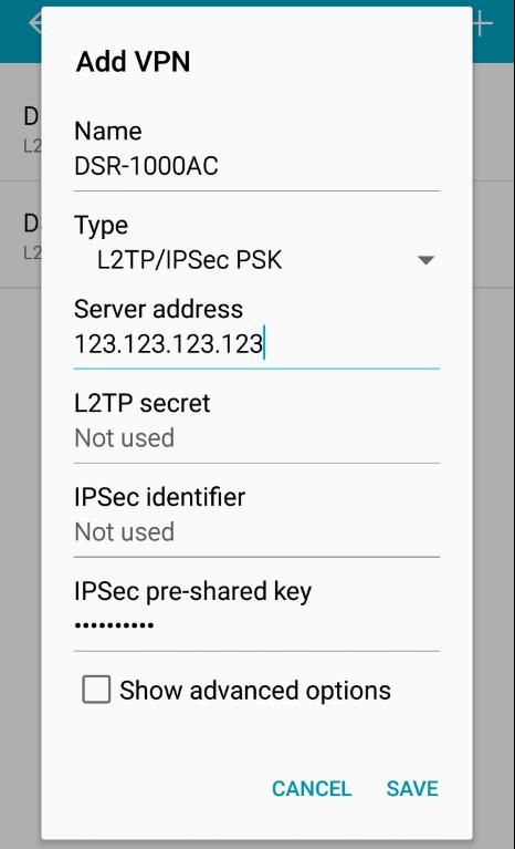 1 Add a new L2TP/IPSec PSK Profile