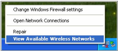 Figure 3-6 2. The tool shows the available wireless networks.