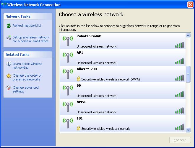 If your wireless Network has encryption enable, you will be ask to enter the