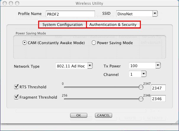 Figure 3-14 4. Once click Profile, you will be prompt to ask for your personal settings such as System Configuration and Authentication & Security.