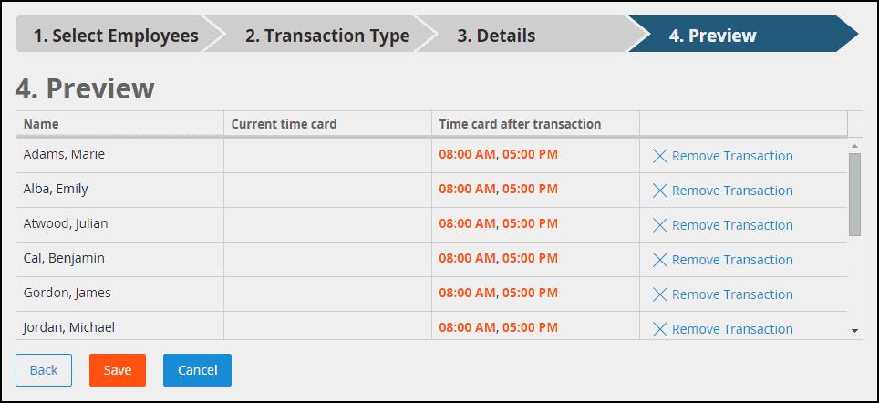 10. A message will appear indicating that the transactions have been saved successfully.