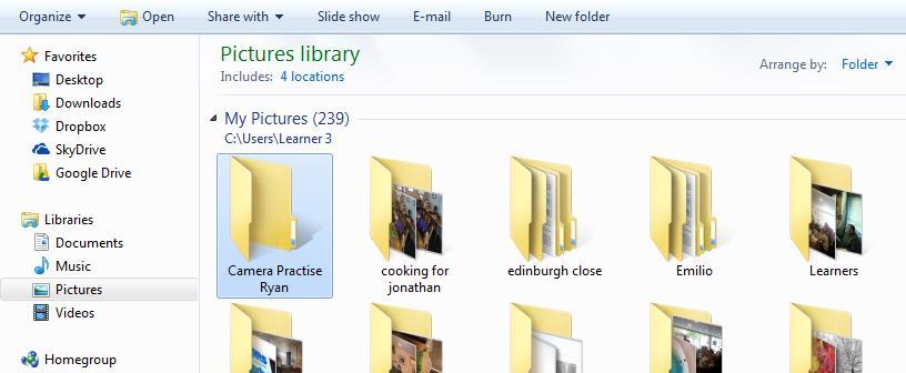 If you re struggling for a name call the folder camera practise (insert your name).