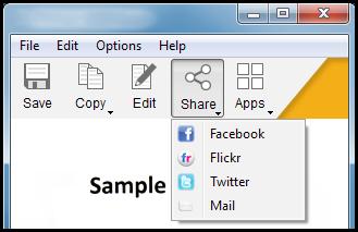 USING THE SOFTWARE Sharing Files Prior sharing file via popular social networking site, you need to have a Facebook, Flickr, or Twitter account.