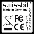 Manufacturing Date o Swissbit Logo o Country