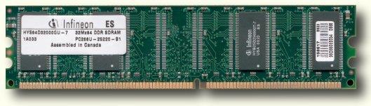 DIMMs DIMM: Dual In-line Memory Module A small circuit board that holds memory chips 64-bit wide data path (72 bit with parity) Single sided: 9 chips, each with 8 bit data bus Dual sided:
