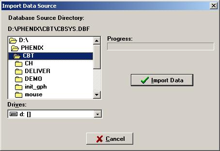 WinHC PC SOFTWARE 12-11 Import Data The data import function will import data from the DOS circuit breaker test set software, into the new WinHC windows software.