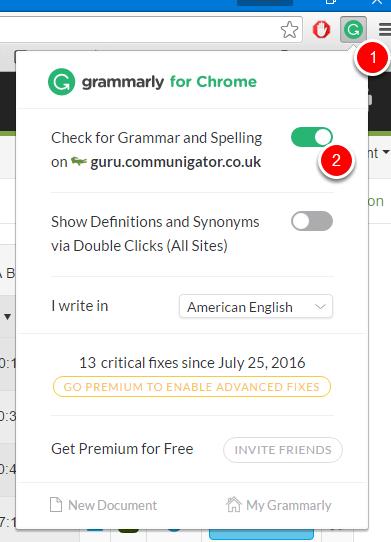 Grammarly - (https://app.grammarly.com/) If you are using Grammarly, please disable it while using GatorMail. It can easily be disabled for the application. 1.