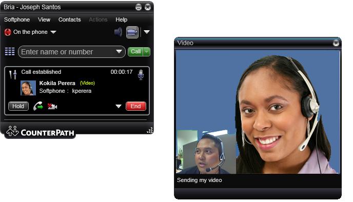Bria 3.0 for Windows User Guide Enterprise Deployments Adding Video If you have a camera, you can click Start Video ( may (or may not) start sending their video to you. ) in the call panel.