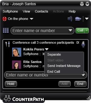 Bria 3.0 for Windows User Guide Enterprise Deployments Managing the Conference Mute. When you mute during a video call, you may also want to click Stop Video to stop the video feed.