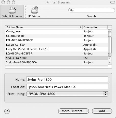 Setting Up the Printer 27 2. Click the + plus sign.