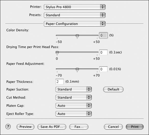 70 Printing with Epson Drivers for Macintosh (Off) No Color Adjustment to disable color management in the printer driver.