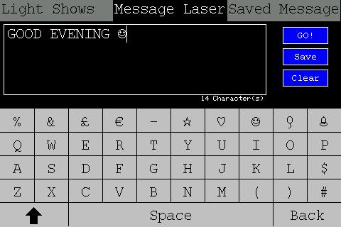 TO WRITE AND PLAY A YOUR SPECIFIED MESSAGE 1. The unit can store up to 10 messages, each message has a maximum 510 letter or symbol limit. There is no music when these messages play.
