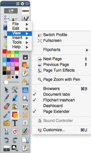 MENUS Menus are not only along the menu bar at the top, but also built in the toolbox.
