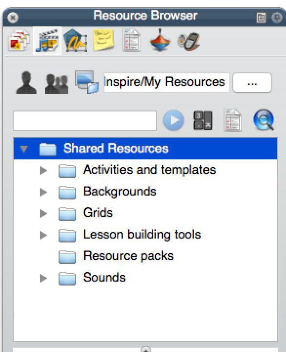 The slider at the bottom of the page browser allows you to resize the preview size of the pages Resource Browser The Resource Browser lets you look for multimedia resources