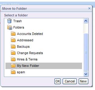 Select the folder to move the email into, and then select OK You can also move mail into folders while reading the mail.