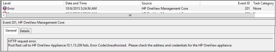 Troubleshooting Cause The following information is designed to help resolve some common problems that may occur when using the HPE OneView Management Pack.