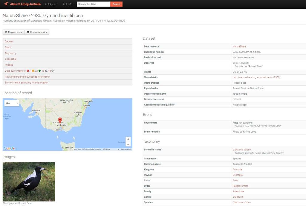 Metadata Atlas Of Living Australia http://biocache.ala.