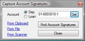 120 Account Signatures CIM GOLDTeller Functions menu > Administrator Options > Account Signatures CIM GOLDTeller offers Capture Account Signatures, which assists in quickly and easily linking