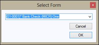 Functions 213 Check Writer CIM GOLDTeller Functions menu > Check Writer This function allows you to print checks on the check destination printer without creating a transaction. 1.