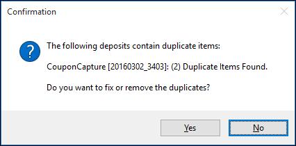 FPS GOLD Teller Capture User's Guide 273 To remove duplicate scans: 1.