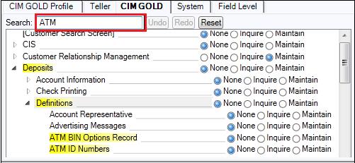 Creating a CIM GOLD Profile You can copy from an existing profile or create a new one. To create a CIM GOLD profile: 1. On the Security screen, select CIM GOLD Profiles and click <New>. 2.