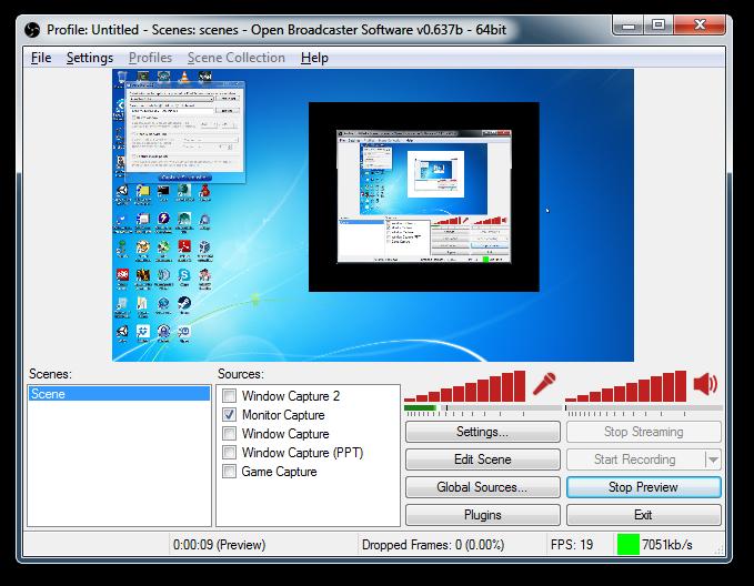 Related work Desktop applications Examples: Camstudio, Fraps, Open Broadcasting Software (OBS) Desktop applications