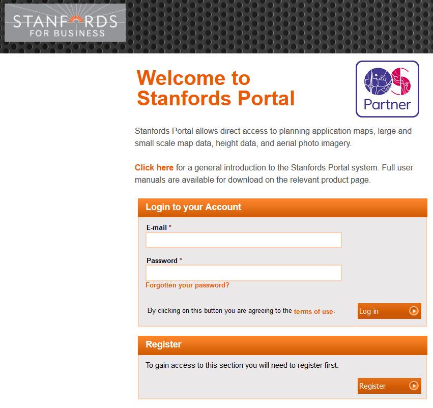 - 3 - Registration & Order Process Overview Stanfords Portal offers a simple, cost-effective online system to download basic planning application maps, dxf/dwg CAD & GIS compatible