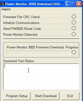 3. Run the Powermonitor 3000 Download Utility program