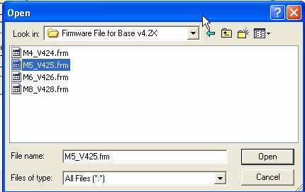 Browse to and select the firmware file for your