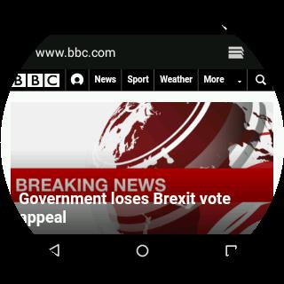 If the connection is successful, you will be able to view the web via the browser. From the Launcher click the Browser icon, then input a website address, for example www.bbc.