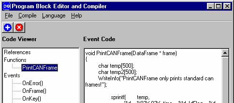 A default prototype and body appear here when that function is first added to the Functions list (see screen display above).