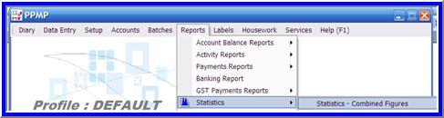 select to do preview banking reports for each different
