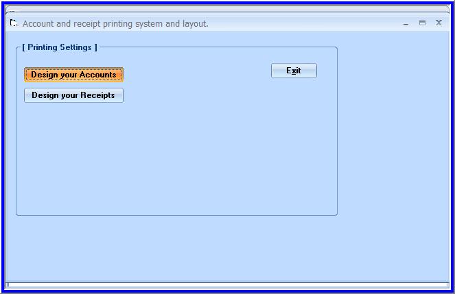 Receipt Printer Setup Select the account layout that you use